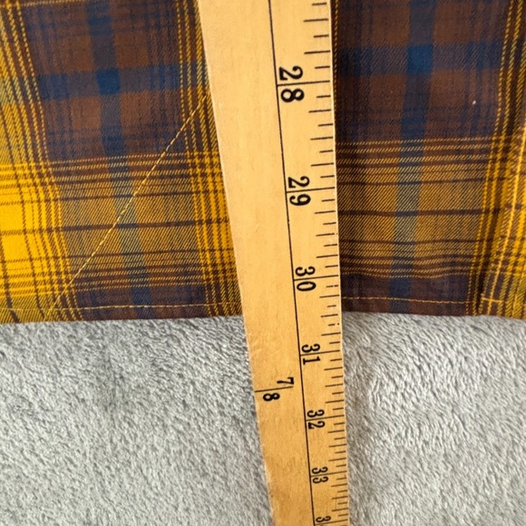 Duluth Trading AKHG Midnight Sun Relaxed Fit Shirt Mens XL Orange Plaid Untucked - Picture 8 of 8